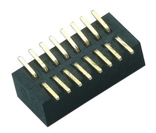 2* 8 Pin 금관 악기 금 섬광 SMT 상자 우두머리 연결관 1.0mm PA9T