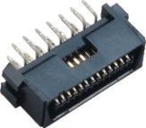 1.27mm 똑바로 26 Pin 스카시 연결관 PBT 30%GF UL94V-0 인광체 청동 금 Flash/Sn