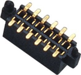 1.27mm 다른 포스트 및 금속을 가진 이중 줄 180° SMT Pin 우두머리 연결관 여성