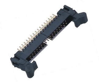 2.00mm 16 금관 악기 금 섬광을 가진 Pin 래치 우두머리 180°DIP 연결관