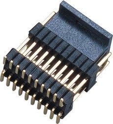 PCB 널 남성 1.27*2.54mm Pin 우두머리 연결관 이중 줄 두 배 플라스틱 SMT PA9T 고급장교 H=2.54