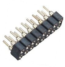 2.54 Mm는 여성 원 Pin 우두머리 연결관 180°DIP PPS 30%GF를 기계로 가공했습니다