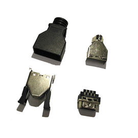 까만 컴퓨터 핀 커넥터 스카시 CEN-TYPE 14 Pin 남성 PBT 검정 Sel.5U” Au/Sn ROHS