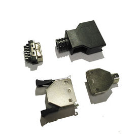 까만 컴퓨터 핀 커넥터 스카시 CEN-TYPE 14 Pin 남성 PBT 검정 Sel.5U” Au/Sn ROHS