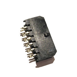 3.0 피치 Micor 포스트 LCP 검정 ROHS를 가진 똑바로 소형 적합 웨이퍼 이중 줄