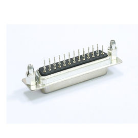 WCON Ｄ 보조 연결부 25P 여성 이중 열 스트레이트 타입 PBT 검은 ROHS