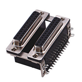 포크 정각 이중 줄 D 잠수함 연결관 PBT 검정 15 Pin wcon ROHS를 가진 D 타입 2 부속