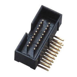 4 줄 H=10.5 1.27*2.54 Mm 피치 상자 우두머리 연결관 똑바른 PA9T 검정 ROHS