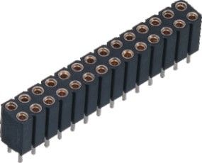 2.54 Mm는 여성 원 Pin 우두머리 연결관 180°DIP PPS 30%GF를 기계로 가공했습니다