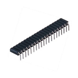 2.54 Mm는 여성 원 Pin 우두머리 연결관 180°DIP PPS 30%GF를 기계로 가공했습니다