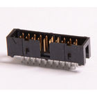 강제 맞춤 유형 상자 우두머리 연결관 2.54mm 피치 똑바른 PBT 검정 ROHS UL94V-0